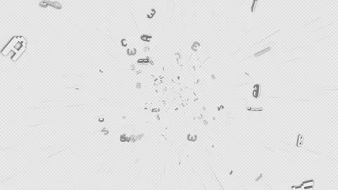 Random Letters and Numbers Programming Animation, Technology Code, on Alpha Chan 스톡 동영상 281605322