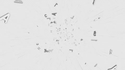 Random Letters and Numbers Programming Animation, Technology Code, on Alpha Chan Stock Footage 281606150