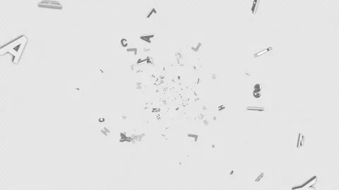 Random Letters Animation, Technology Code, Background, on Alpha Channel, Loop Video stock 270937661