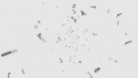 Random Letters Animation, Technology Code, Background, on Alpha Channel, Loop Stock Footage 270945941
