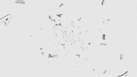 Random Letters Animation, Technology Code, Background, on Alpha Channel, Loop Video stock 277883398