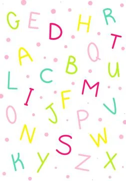 Random letters seamless pattern. Abstract background with alphabet. Creative 스톡 일러스트