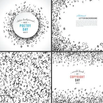 Random letters seamless pattern 스톡 일러스트