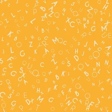 Random letters seamless pattern Illustrazione stock
