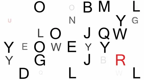 Random letters on white background, anim... | Stock Video | Pond5