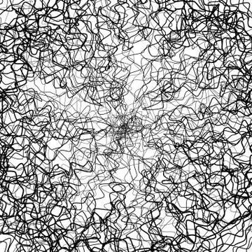 Random lines. Black and white vector background. Vector texture, scribbled li Illustrazione stock