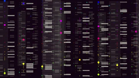Random matrix numbers pattern on dark space Stock Footage 275588192