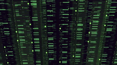 Random matrix numbers pattern on dark space Stock Footage 275588492