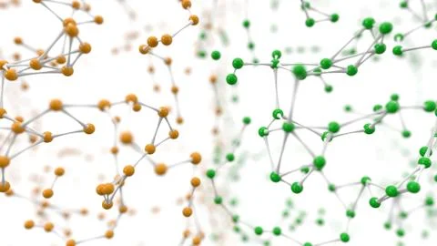 Random molecule models on white background. Stock Illustration