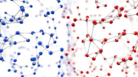 Random molecule models on white background. Stock Illustration