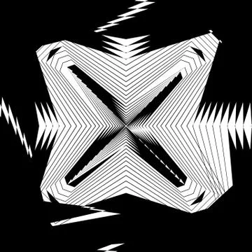 Random monochrome glitchy, rough texture, pattern. Geometric chaotic illustra Stock Illustration
