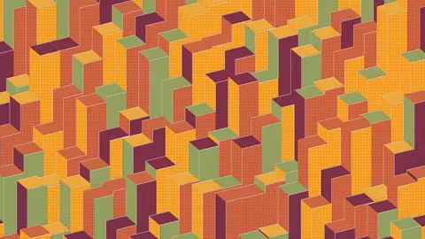 Random motion flat cubes background. Seamless loop animation. 3d render. 4K, UHD Stock Footage 119238761