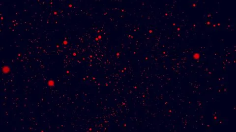 Random movement of 4k motion graphics points. Red dots on a black background 스톡 일러스트
