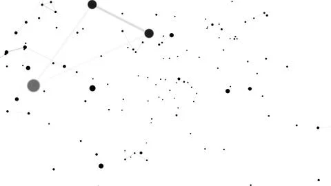 Random movement of 4k motion graphics points. Dark objects on a white background 스톡 일러스트