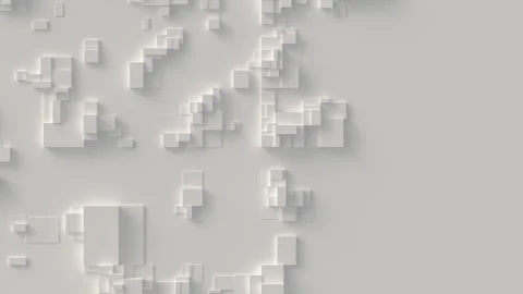 Random moving cubes. Bright waves of blocks. City-like abstract motion back.. Stock Footage 330560827