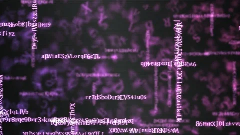 Random Moving Letters and Strings Animation - Loop Rainbow Stock Footage 71783396