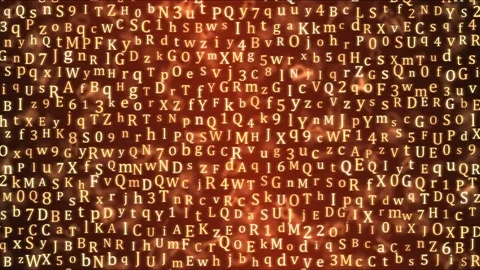 Random Moving Letters Animation - Loop Red Stock Footage 71773248