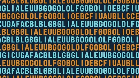 Random moving letters in yellow and blue. Stock Footage 279810103