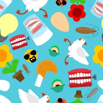 Random multi pattern seamless. accidental background. vector texture Illustrazione stock