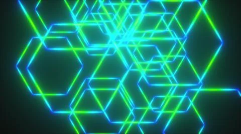 Random multicolored hexagonal 스톡 일러스트