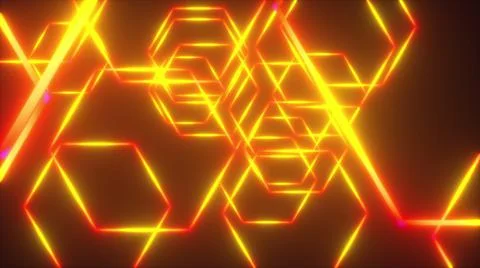 Random multicolored hexagonal Stock Illustration