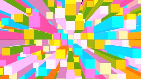 Random Neon Columns Stock Footage 64651275