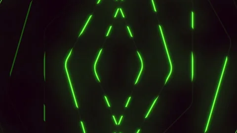 Random neon green lines pattern Video stock 230084272