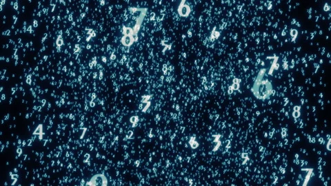Random numbers animation of randomly flying blue numbers Stock Footage 160676870