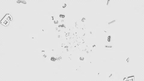 Random Numbers Animation, Technology Code, Background, on Alpha Channel, Loop Video stock 270938334