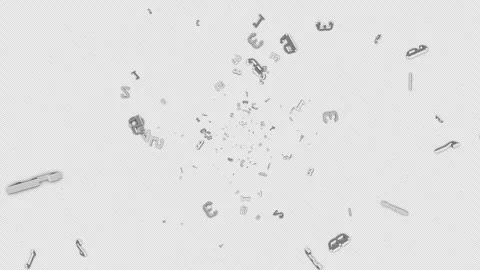 Random Numbers Animation, Technology Code, Background, on Alpha Channel, Loop 스톡 동영상 285226792