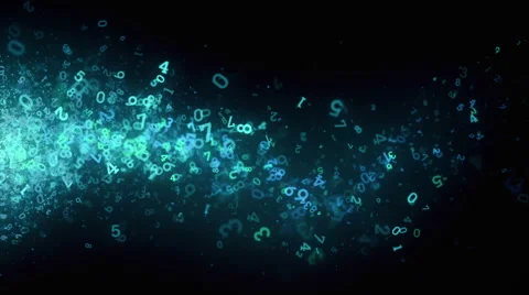 Random Numbers Blue Drifting Stock Footage 52551283