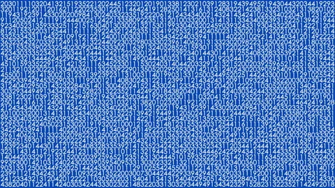 Random numbers chroma key Stockbeeldmateriaal 166500032