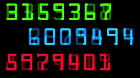 Random numbers color Stock Footage 6213385