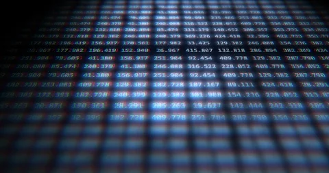 Random numbers on computer screen LOOPING (4K) Stock Footage 109541988