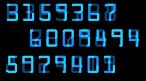 Random numbers digital Stock Footage 6210101
