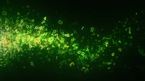 Random Numbers Green Drifting Video stock 52551549