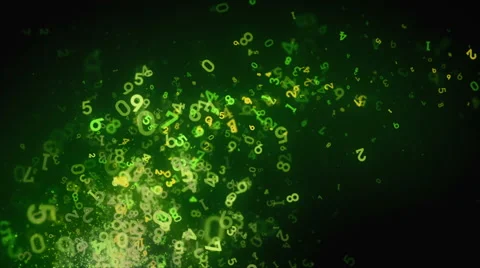 Random Numbers Green Rising Video stock 52551630