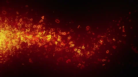 Random Numbers Red Drifting Stock Footage 52551674