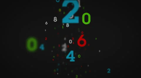 Random Numbers Rising Black Stock Footage 38899873