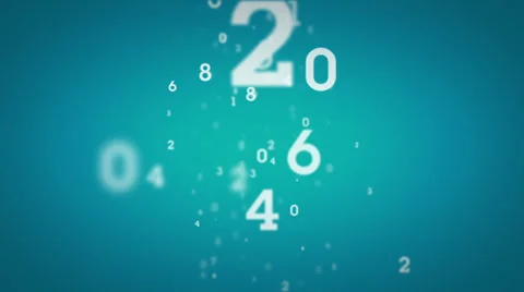 Random Numbers Rising Blue Stock-Footage 38900000