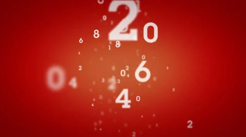Random Numbers Rising Red Stock Footage 38900235