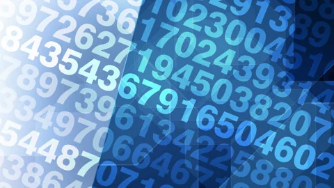 Random numbers in science background using numerical data science algorithm Stock Footage 271193955