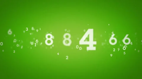 Random Numbers Tracking Green Stock Footage 38900974