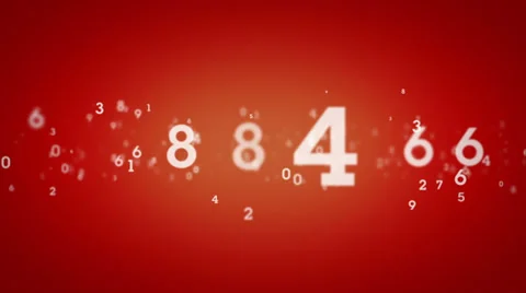 Random Numbers Tracking Red Stock Footage 38901086