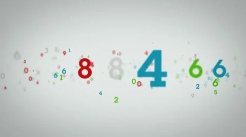 Random Numbers Tracking White Video stock 38901241