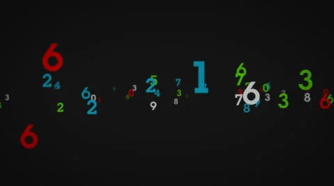 Random Numbers Zooming Black Stock Footage 38901380