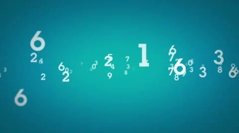 Random Numbers Zooming Blue Stock-Footage 38901531