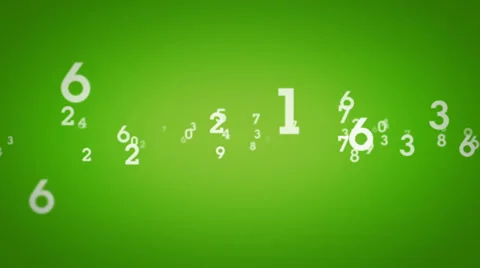 Random Numbers Zooming Green Stock Footage 38901945