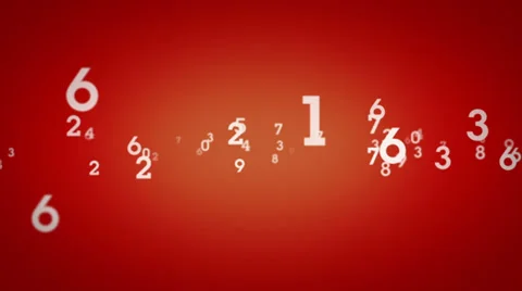 Random Numbers Zooming Red Stock Footage 38902111