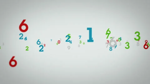 Random Numbers Zooming White Stock Footage 38902423